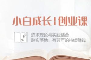 小白成长创业课：追求理论与实践结合，踏实落地，有尊严的持续赚钱-42节