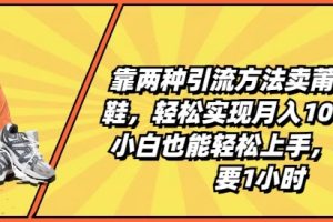 靠两种引流方法卖莆田高端鞋，轻松实现月入1W+，小白也能轻松上手，每天只要1小时【揭秘】