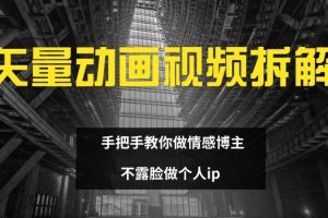 矢量动画视频全拆解 手把手教你做情感博主 不露脸做个人ip【揭秘】