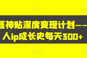 天涯神贴深度变现计划——个人ip成长史每天300+【揭秘】